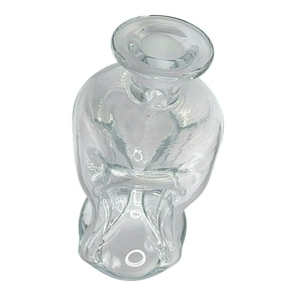 VTG Holmegaard Kluk Alcohol Decanter Danish Stopper Pinch Art Glass Blue Tint - Picture 13 of 15